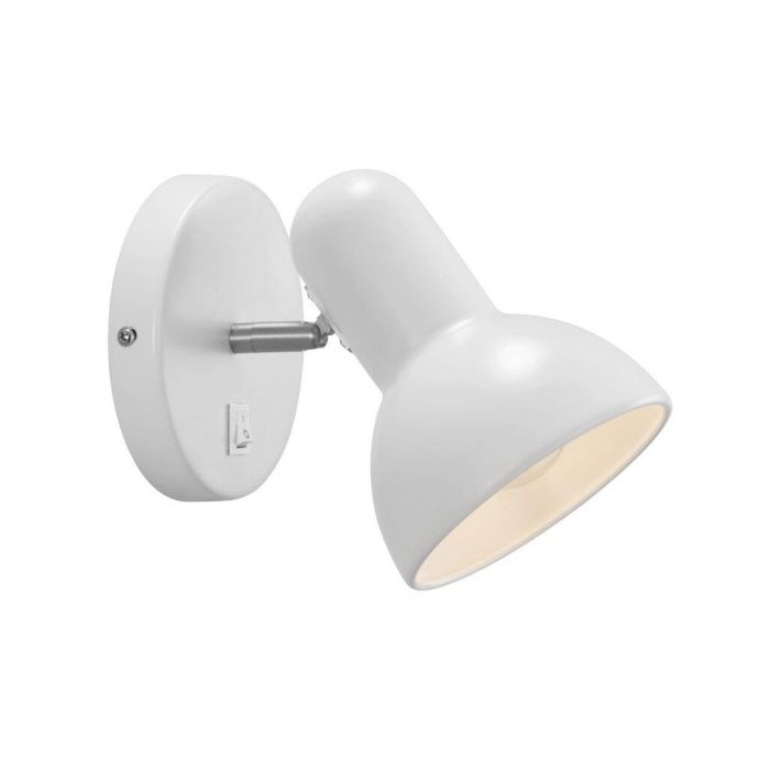 Wandlampe mit Metall weiß Schalter E27 Schirm Nordlux Texas