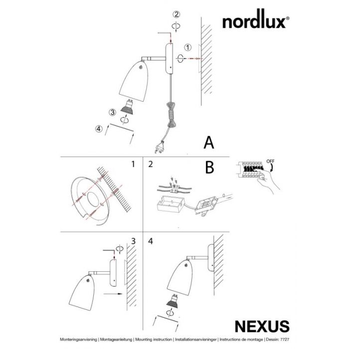 Nordlux Nexus 10 Wandleuchte weiss