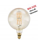 EGLO Vintage E27 LED Leuchtmittel 8W 806lm 2100K G200 Globe 290x200mm dimmbar