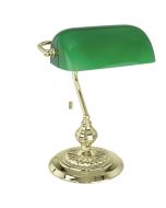 EGLO BANKER Schreibtischleuchte Banker Lampe E27 messing, grün