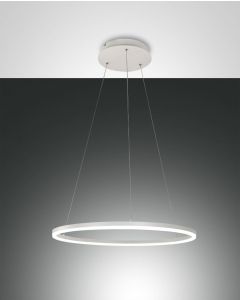 LED Hängeleuchte weiß satiniert Fabas Luce Giotto 2-flg. 3240lm