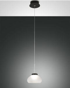 LED Hängeleuchte schwarz weiß Fabas Luce Arabella 14x200cm 720lm dimmbar