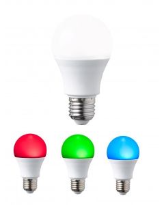 Wofi LED RGB E27 Leuchtmittel A60 3er Set 500lm 7,5W Fernbedienung