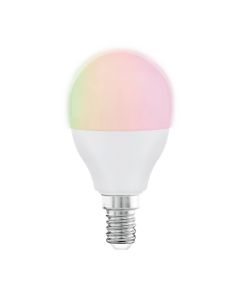 EGLO Connect RGB LED Leuchtmittel E14 G45 5W 470lm 2700-6500K 180° opal App Steuerbar 45x90mm